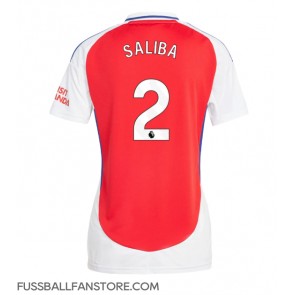 Arsenal William Saliba #2 Replik Heimtrikot Damen 2024-25 Kurzarm